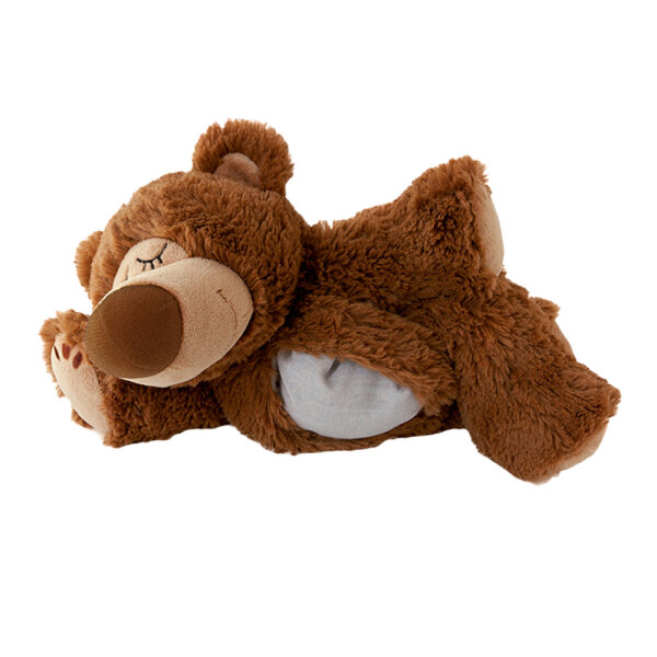 Warmies® Wärmekissen/Stofftier "Sleepy Bear braun" herausnehmbare Hirse Kräuter Füllung 35cm 750g (exklusives Warmies-Design für Greenlife Value)