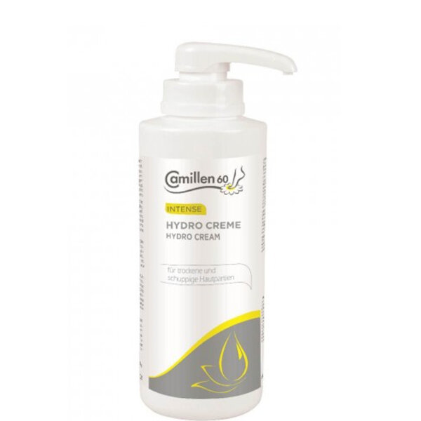 Hydro Creme Camillen 60, Fußcreme mit Urea 10%, Kamille für trockene Füsse, 500 ml mit Spender