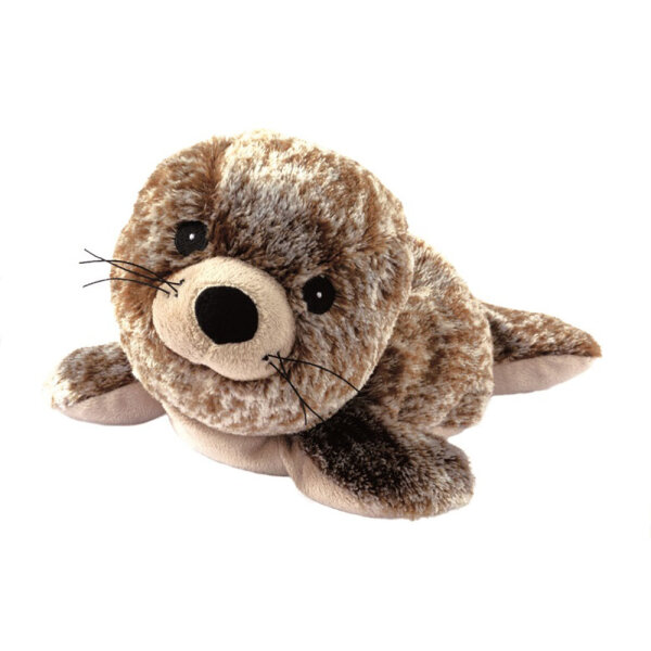 Warmies® Wärmekissen/Stofftier "Robbe grau meliert" Hirse Lavendelfüllung ca 35 cm 700g
