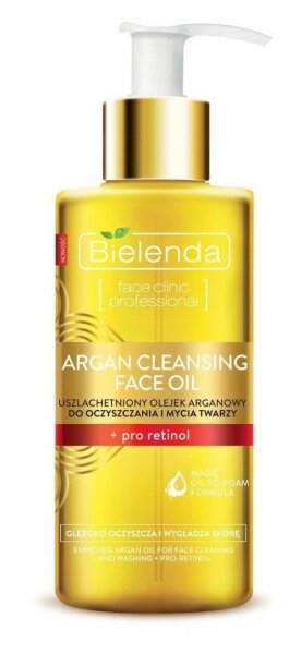 Bielenda Argan Cleansing Face Oil - mit Arganöl zum Reinigen + Pro-Retinol für alle Hauttypen - 140 ml