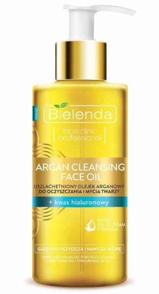 Bielenda Argan Cleansing Face Oil - mit Arganöl zum Reinigen + Hyaluronsäure für alle Hauttypen - 140 ml