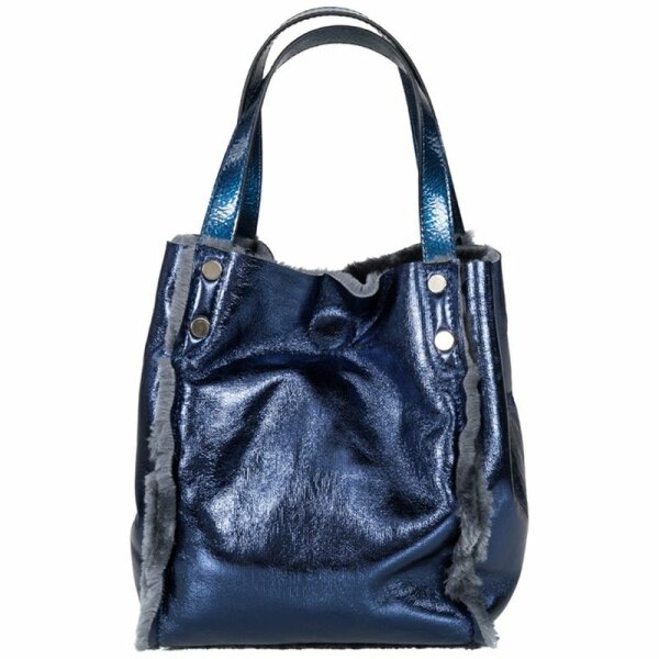 Handtasche Metallic-blau - Handtasche, Shopper