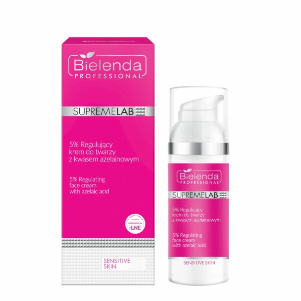 Bielenda Supremelab - Tagespflege Sensitive Skin 5% regulierende Gesichtscreme mit Azelainsäure 50ml
