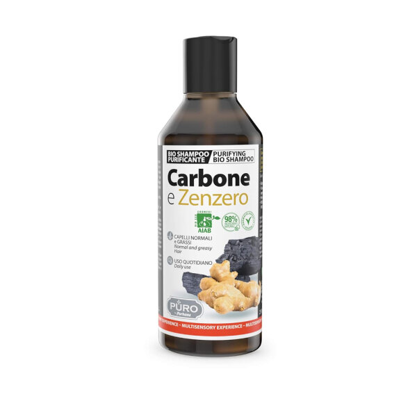 PURO BIO Shampoo Aktivkohle und Ingwer 250 ml
