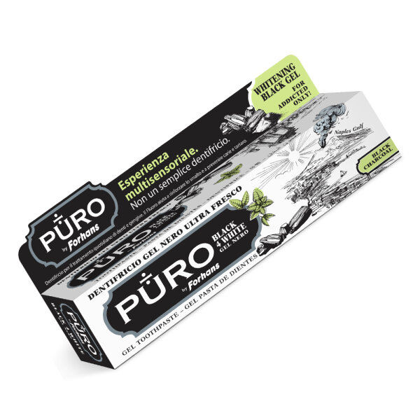 Forhans PURO Black4White Zahncreme mit Aktivkohlepartikel 75 ml