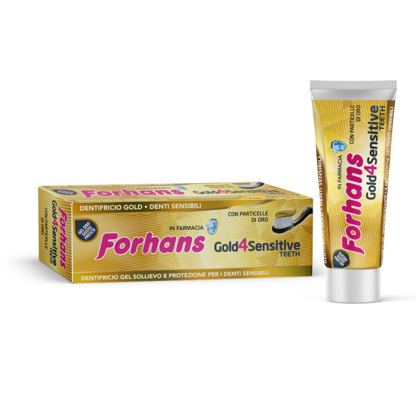 Forhans Gold4Sensitive Zahncreme (24-carat Goldpartikeln) mit aufhellender Wirkung 75 ml