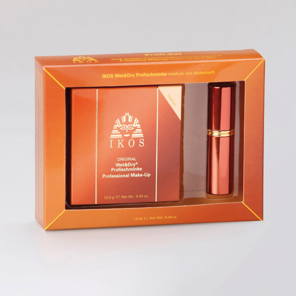 IKOS Beauty Set Profi- Profischminke Wet & Dry medium 12,5 g + Dermaprof Abdeckstift Cover Stick