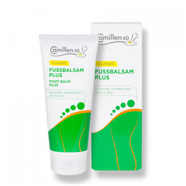 Fussbalsam Plus Camillen 60, Fußcreme mit Urea, Kamille für trockene Füsse, 200 ml