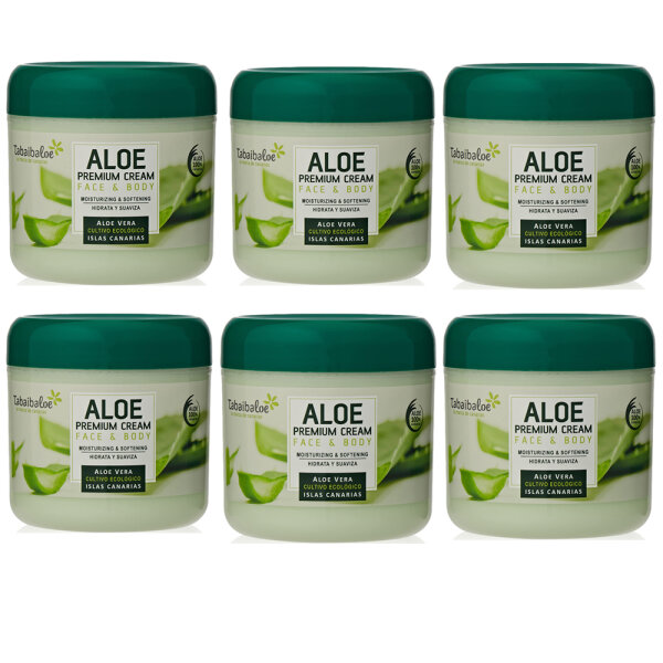 Tabaibaloe Aloe Vera Premium  (Aloe Vera Anteil höher) Gesichts- und Körpercreme 6 Stück