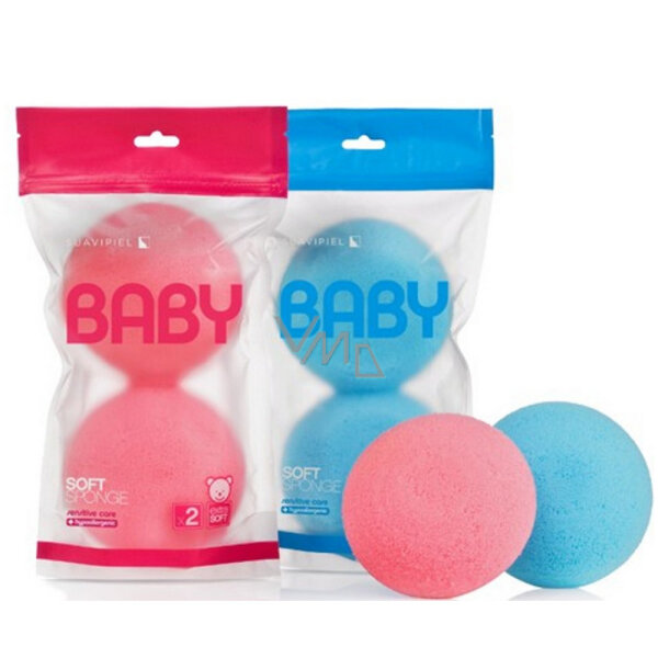 DICORA Suavipiel Baby Soft Schwamm rosa/blau 2 Stk