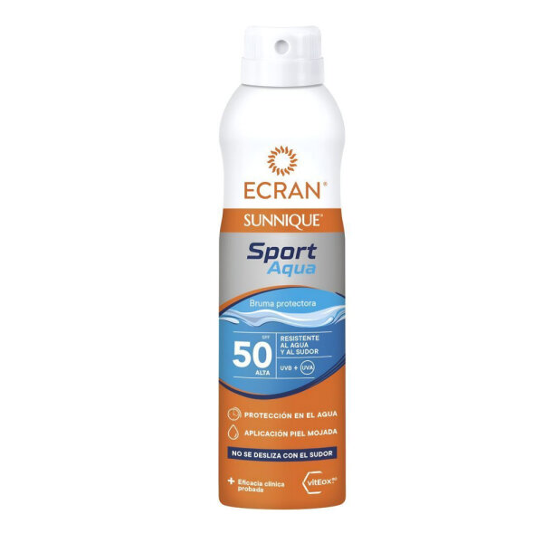 ECRAN SUNNIQUE - Spray Protector Sport WASSERSPORT bis zu 80 Minuten  FPS 50 - Sport Sonnenschutz Spray